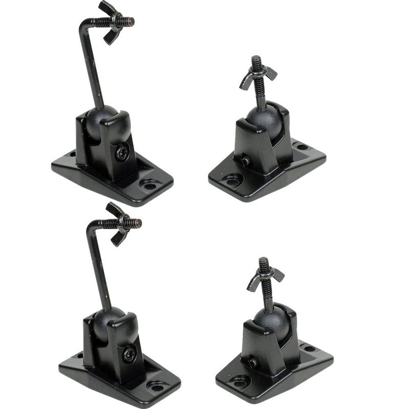 VideoSecu Universal Wall Ceiling Audio Mount for Home Theater Satellite Speaker - 4 Packs MS40B4 WN3 - Image 1